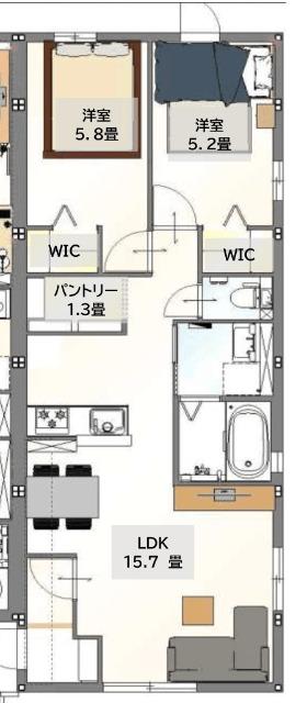 グローブテラス（203） 間取り図画像
