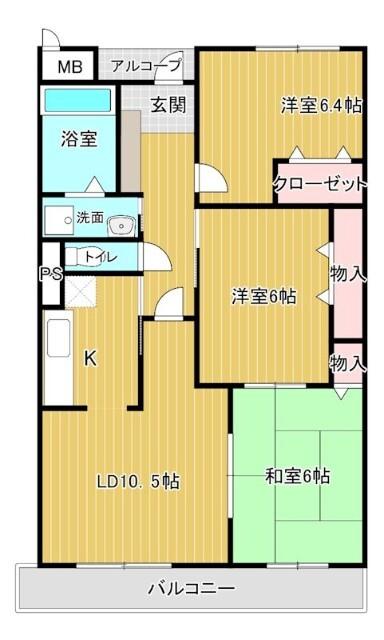 セゾン古久家（203） 間取り図画像