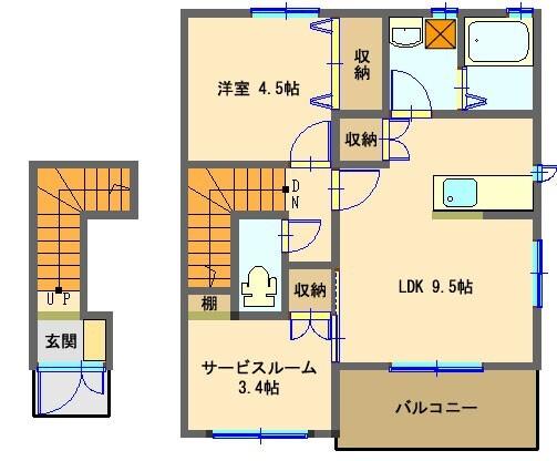 パルティールA（201） 間取り図画像