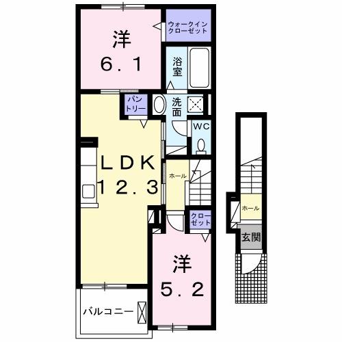ヴィア　ラッテア（203） 間取り図画像