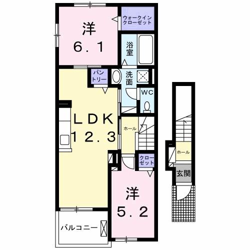 ヴィア　ラッテア（201） 間取り図画像