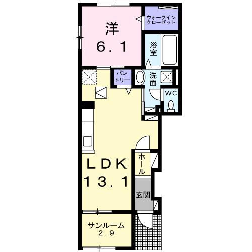 ヴィア　ラッテア（101） 間取り図画像
