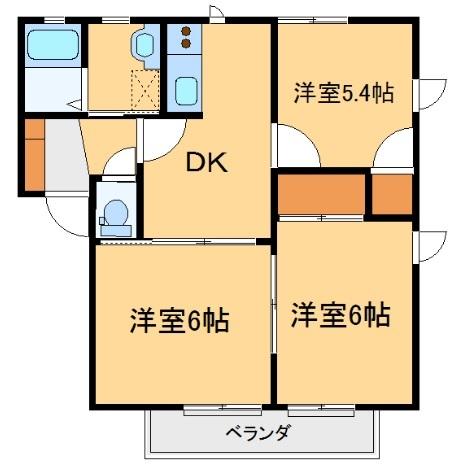 ジュネスいのE（102） 間取り図画像