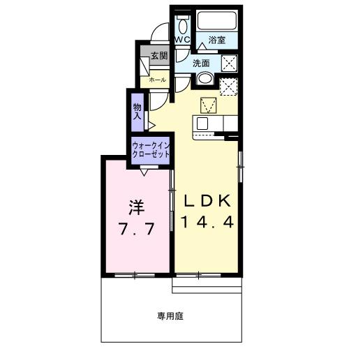 フローレス　コート　Ⅰ（101） 間取り図画像