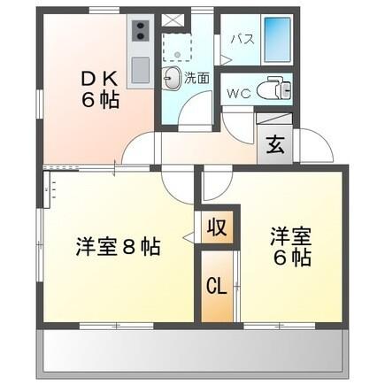 シュクルＢ（101） 間取り図画像