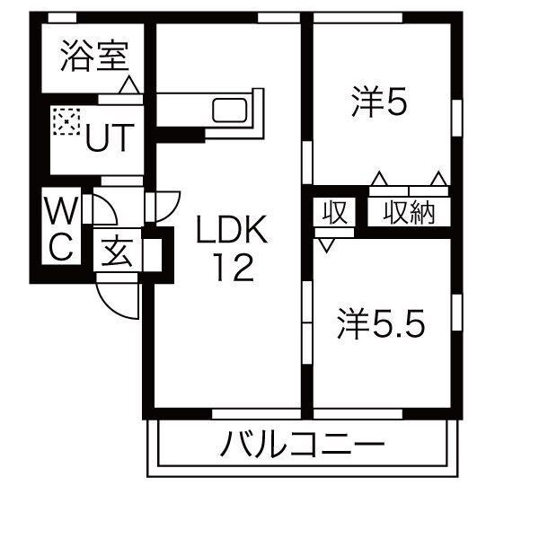ハニーハイツA（202） 間取り図画像