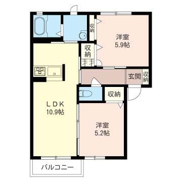 ブランＢ（202） 間取り図画像