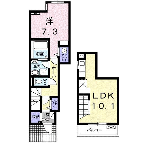 ヴィラ　プリムローズ（101） 間取り図画像