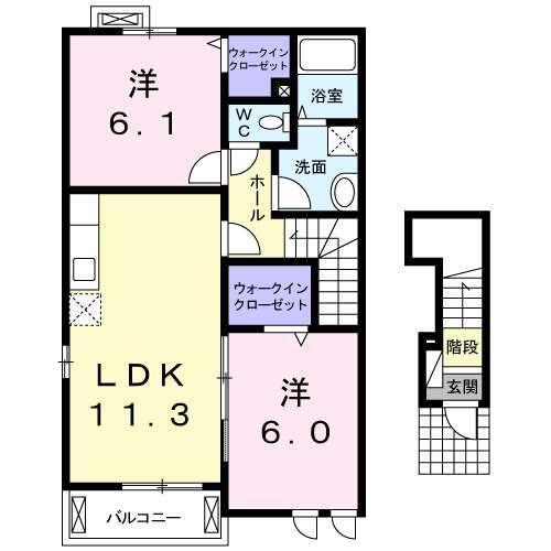 ファインＤ（201） 間取り図画像