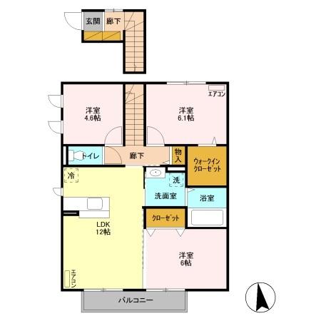 ル リッシュ　Ｂ（201） 間取り図画像