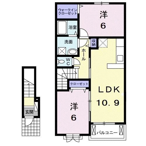 メゾンフォレストＢ（204） 間取り図画像