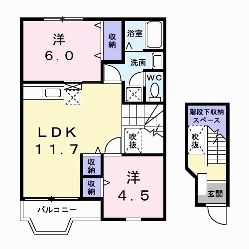 リュウガミⅡ（201） 間取り図画像