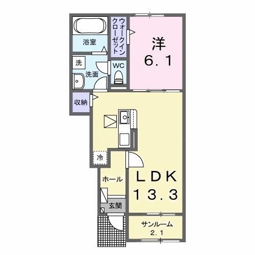 さんらいずⅡ（101） 間取り図画像