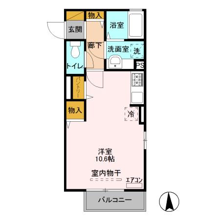 フォンテーヌ　Ａ（201） 間取り図画像