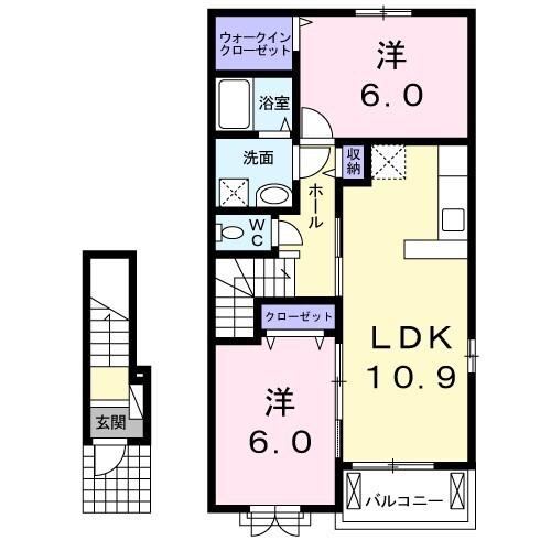 テ・ルサーマ　Ｅ（203） 間取り図画像