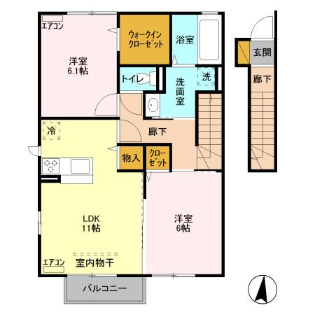 メゾン ボヌールi（203） 間取り図画像