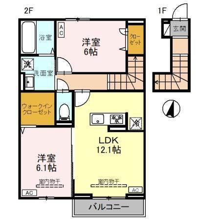 ヴォルガ　Ⅱ（203） 間取り図画像