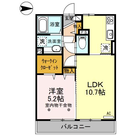エメラルドグリーン（208） 間取り図画像