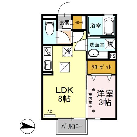 Floral Nakajima Ⅱ（103） 間取り図画像