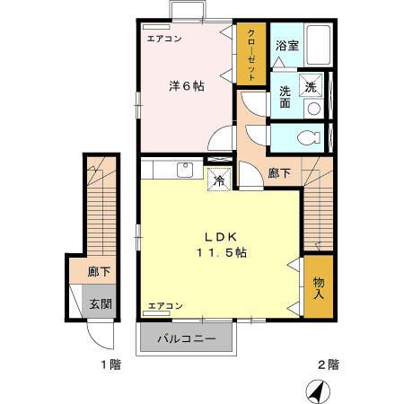 ジュン キャッスル（202） 間取り図画像