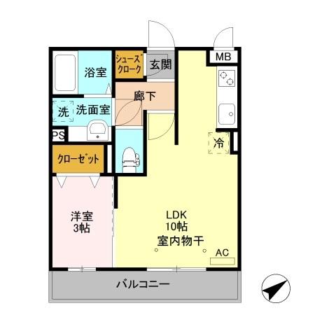 オペラハウス上大島　Ｃ（302） 間取り図画像