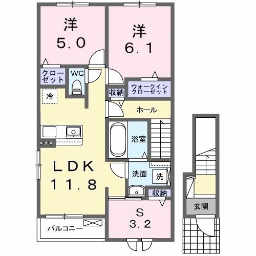 テラスＭ３　Ⅰ（201） 間取り図画像
