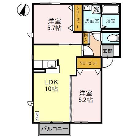 ヴィラ・ブルーノ　Ｇ（102） 間取り図画像