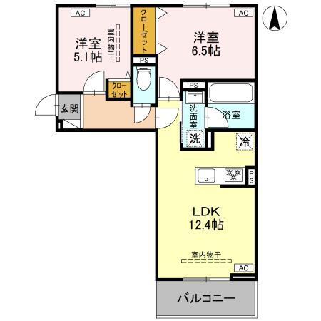 La Maison天川原町一丁目　B棟（301） 間取り図画像