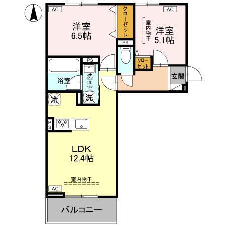 La Maison天川原町一丁目　B棟（203） 間取り図画像