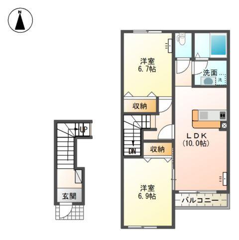 コンフォルトＫⅡ 間取り図画像
