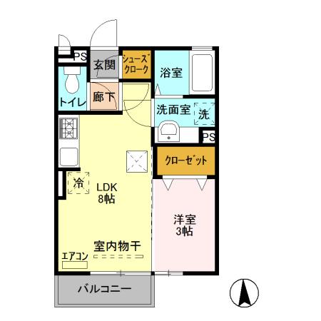 フォンテーヌ　Ａ（102） 間取り図画像