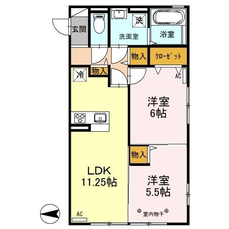 グランメゾン朝倉（201） 間取り図画像
