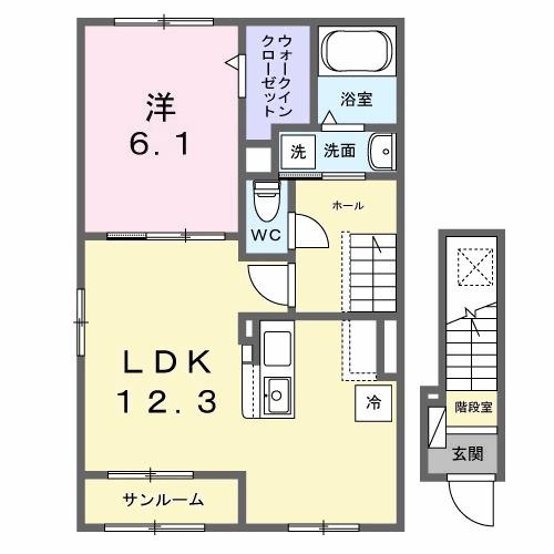 ウエスト．ゲート　Ⅰ（201） 間取り図画像