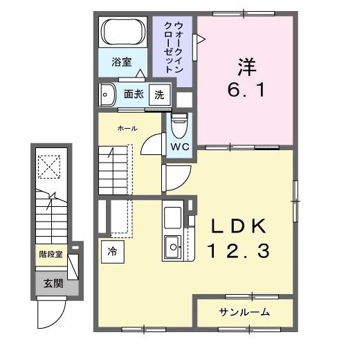 ウエスト．ゲート　Ⅱ（203） 間取り図画像