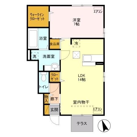ブレシア カツラ（101） 間取り図画像