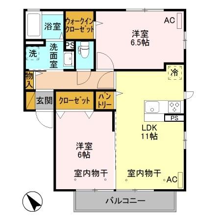 ジヴェルニー　003（206） 間取り図画像
