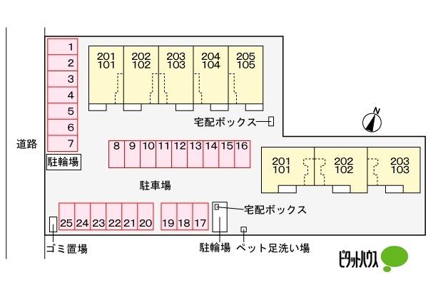 ソラーナ　Ａ（201） 地形図・案内図