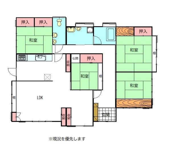 宮子町中古戸建 間取り図画像