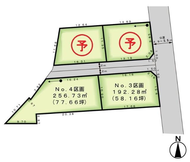 グランガーデン矢中③ 区画図
