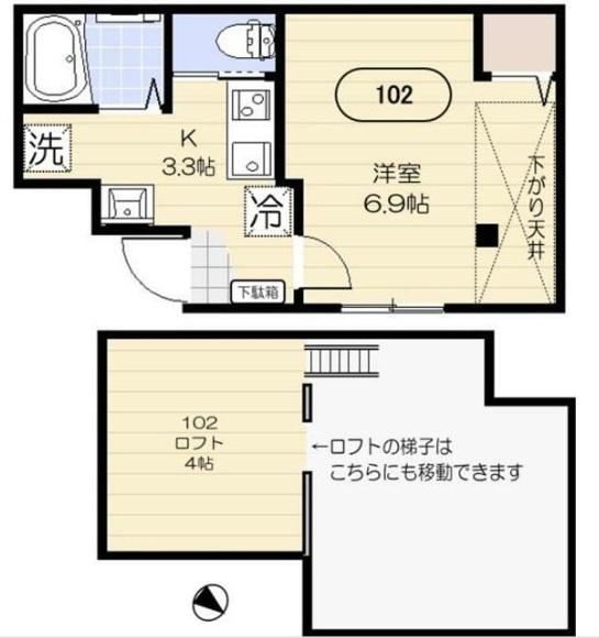 オレンジコート（102） 間取り図画像