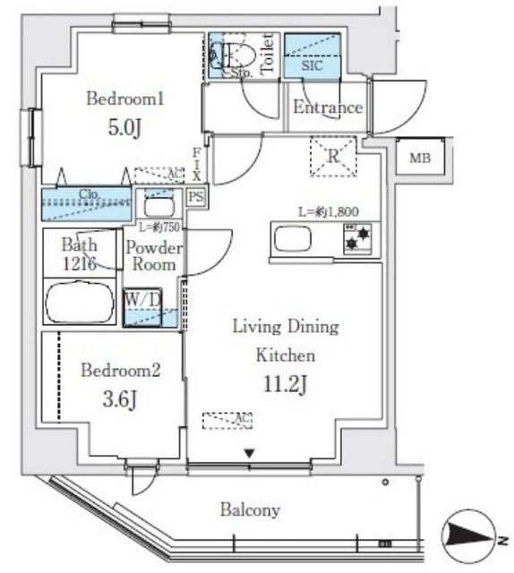 プライムブリス品川中延（401） 間取り図画像
