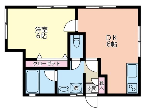 品川区旗の台アパート 間取り図画像