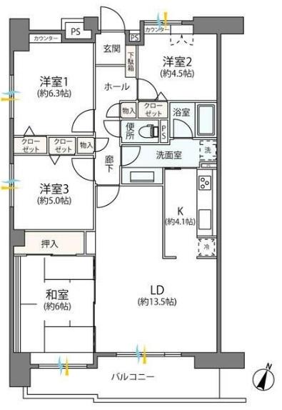 コア・スターレ西大井（1318） 間取り図画像