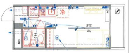 スカイコート戸越銀座（201） 間取り図画像