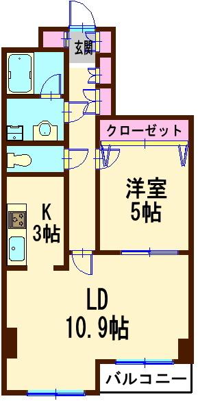 目黒区下目黒マンション 間取り図画像