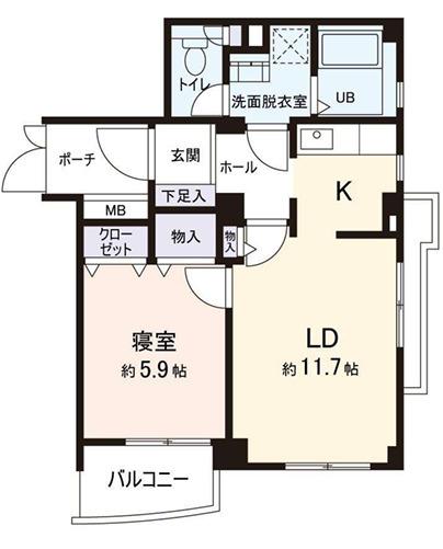 フレア雪谷（206） 間取り図画像