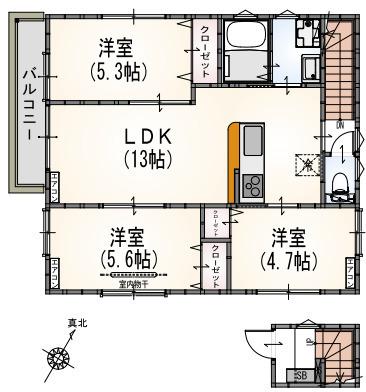 ウエルストン池上（301） 間取り図画像