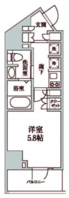 レジディア中延Ⅱ（404） 間取り図画像