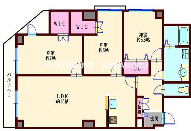 マンション麻布コート 間取り図画像