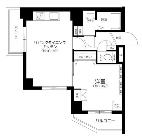 クレイシア北千束（205） 間取り図画像
